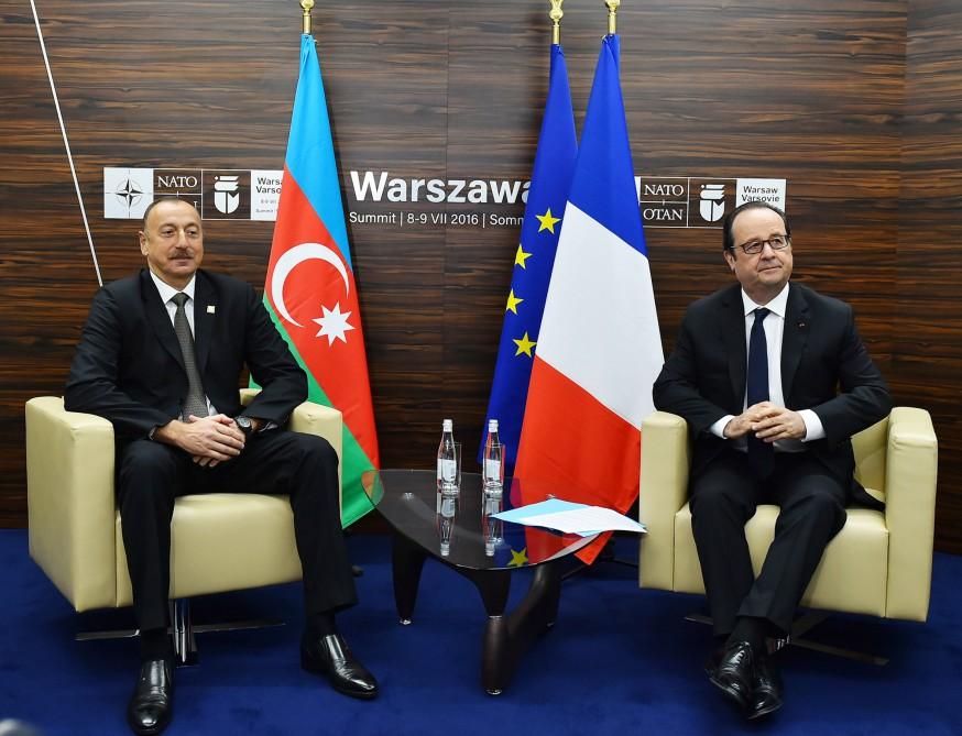 President Ilham Aliyev met with French President Francois Hollande