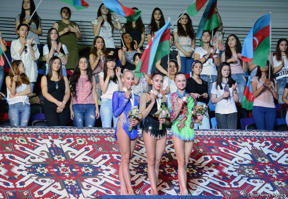FIG World Cup finals: Winners in exercises with clubs, ribbon awarded PHOTO