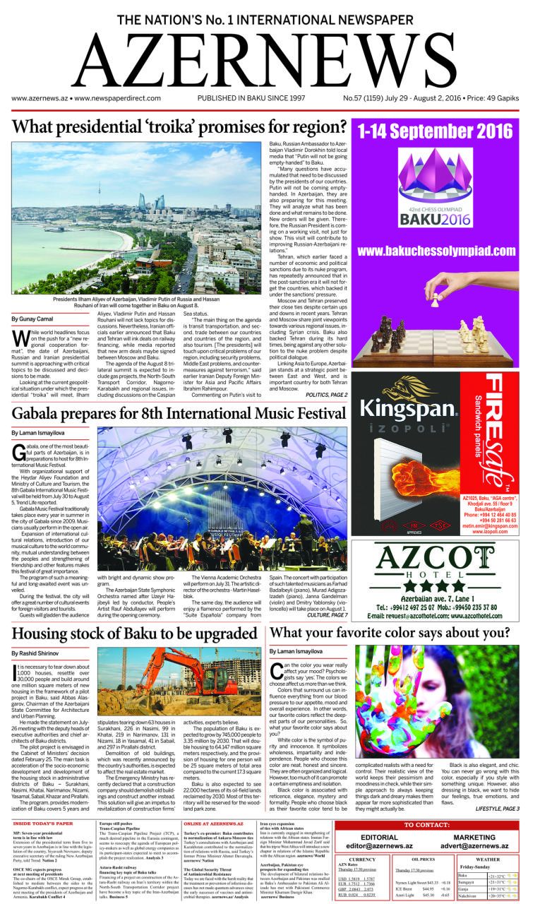 AZERNEWS releases another print issue