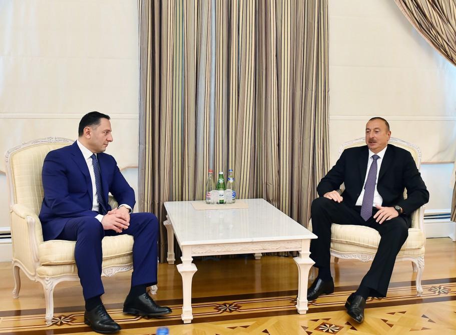 President Aliyev receives head of Georgian State Security Service  [ PHOTO]