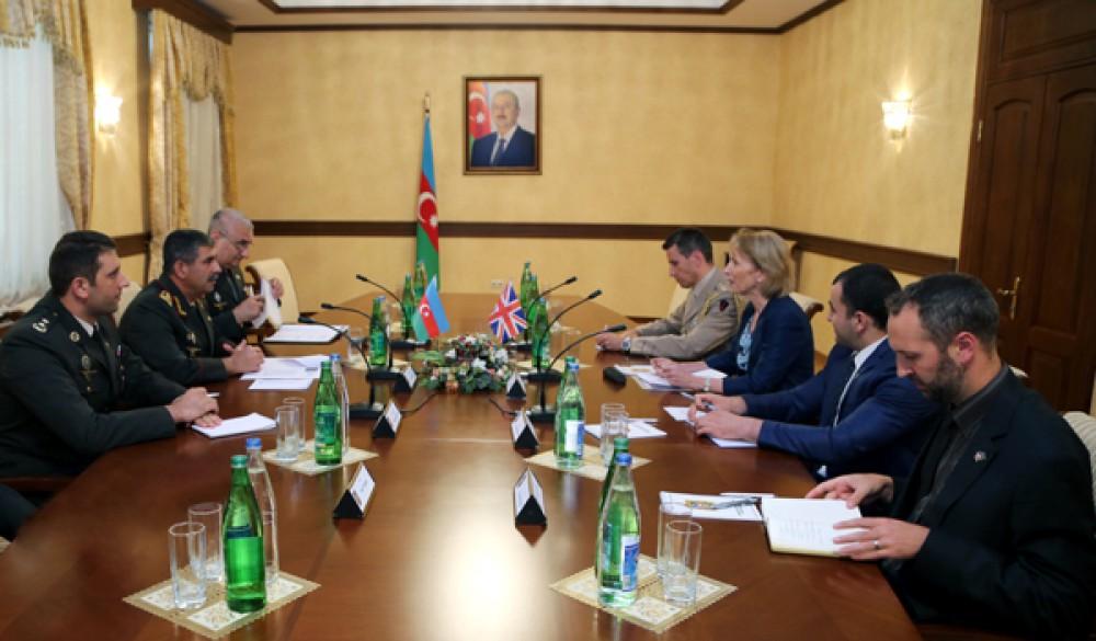 Azerbaijan`s Defence Minister meets British Ambassador