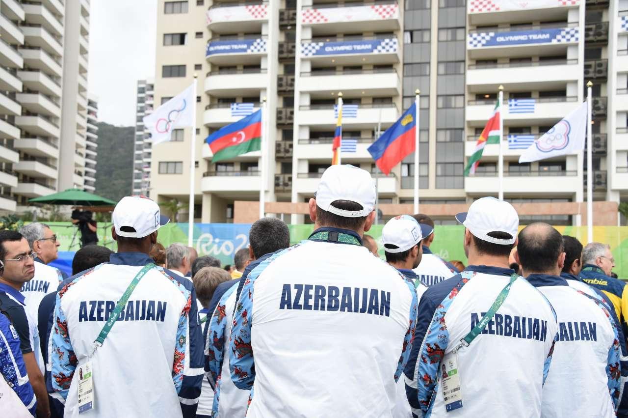 Azerbaijani flag raised in Rio Olympic village [ PHOTO]