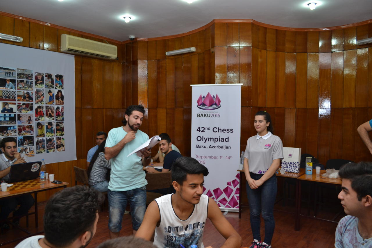 Intellectual game held among Baku Chess Olympiad 2016 volunteers [ PHOTO]