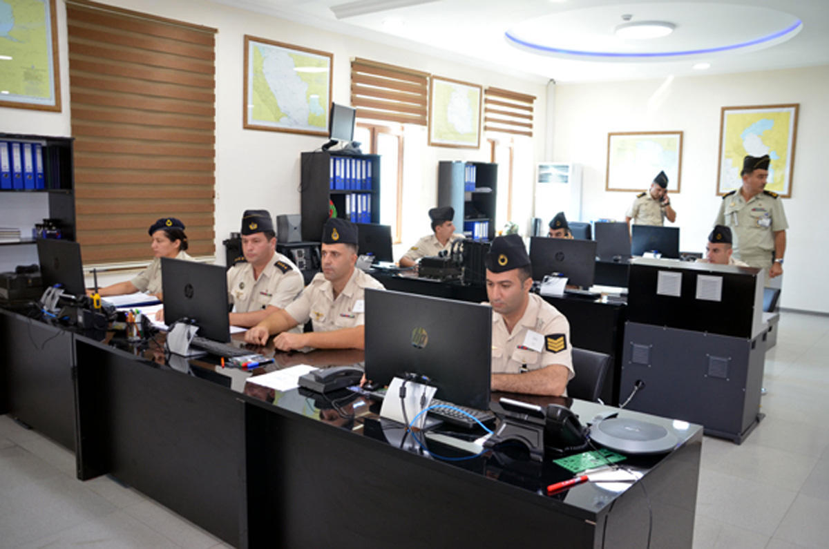 Azerbaijani Navy launch command and staff exercises