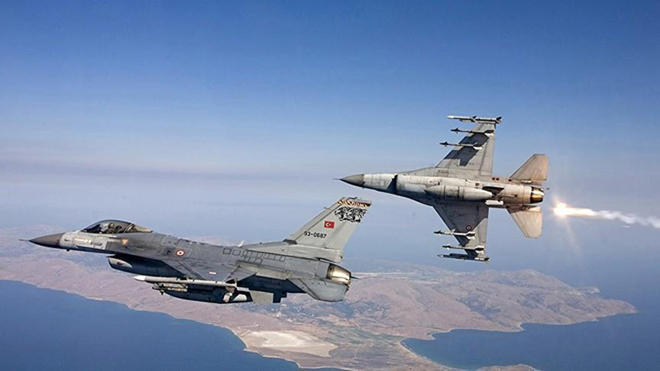Turkish Air Force continues antiterrorist operations in northern Iraq