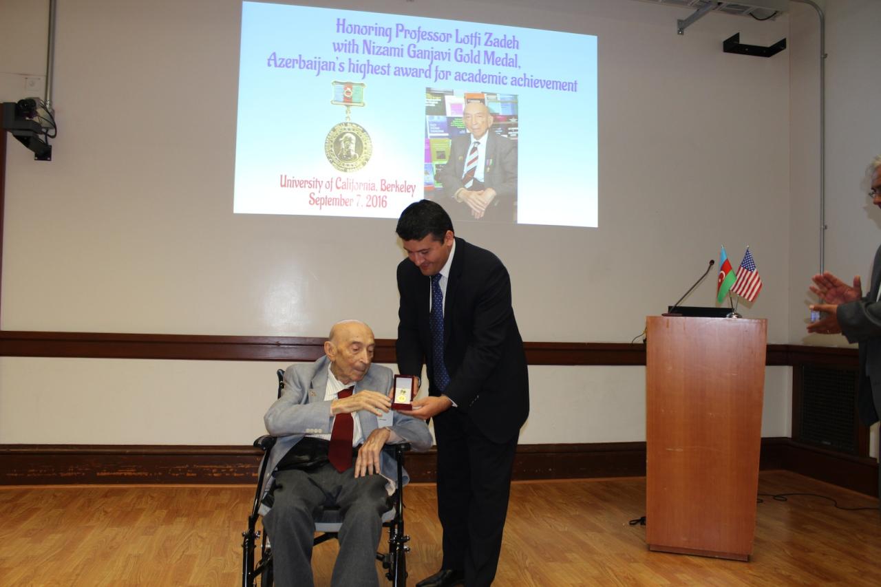 Lotfi Zadeh  awarded with Nizami Ganjavi Gold Medal of Azerbaijan