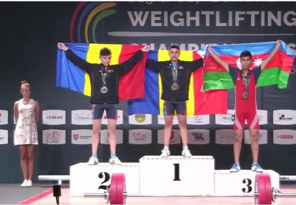 Young Azerbaijani weightlifter grabs European bronze