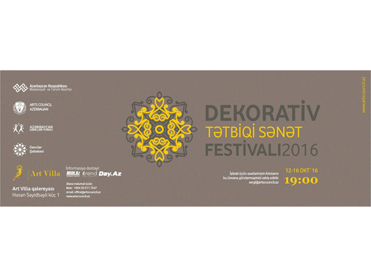 Decorative and applied arts festival to kick off in Baku