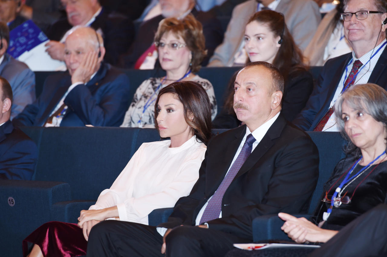 President Aliyev and his spouse join opening of Baku International Humanitarian Forum [UPDATE / PHOTO]