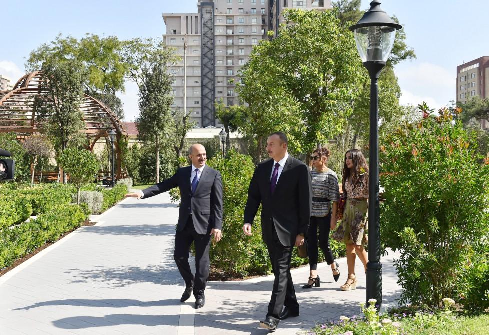 Presidential couple visit Rose Garden Park in Baku [PHOTO]