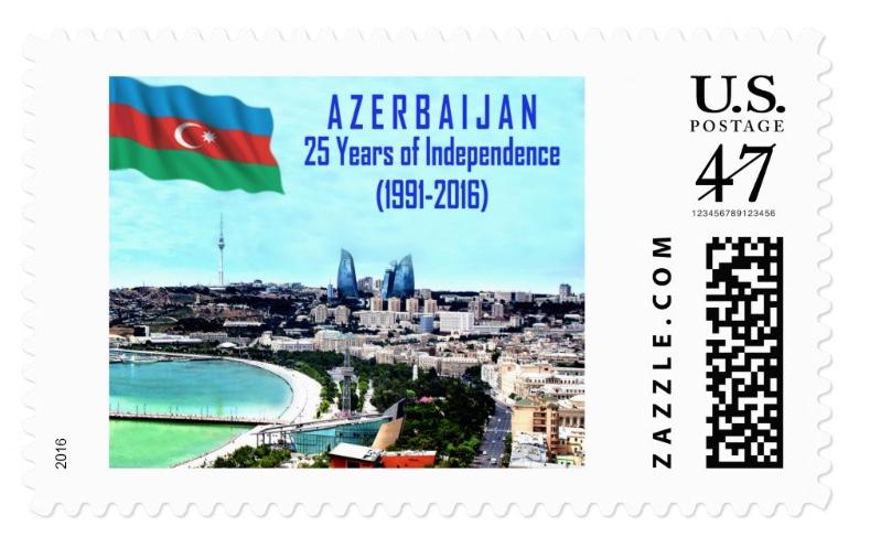 Postage stamp dedicated Azerbaijan’s Independence Day issued in Los Angeles