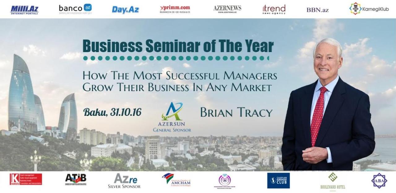 Azersun Holding presents business seminar with Brian Tracy