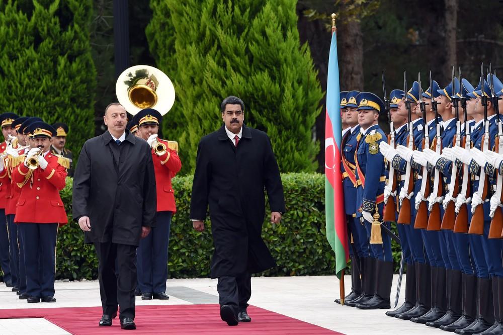 Official welcoming ceremony held for Venezuelan president in Baku