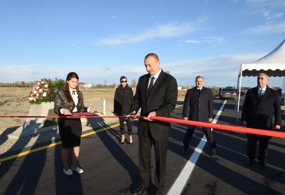 President Aliyev attends opening of new bridge over Tartar River [PHOTO]