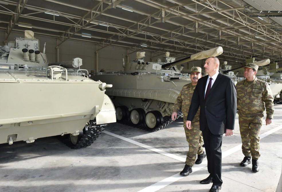 President Aliyev opens military unit in Tartar district [PHOTO]