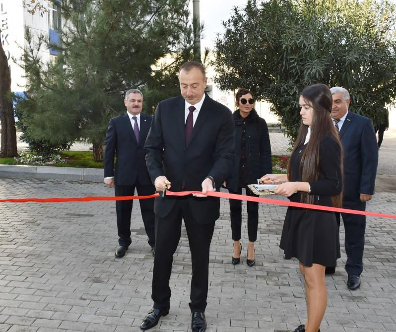 Ilham Aliyev opens new administrative building of Tartar district branch of New Azerbaijan Party [PHOTO]
