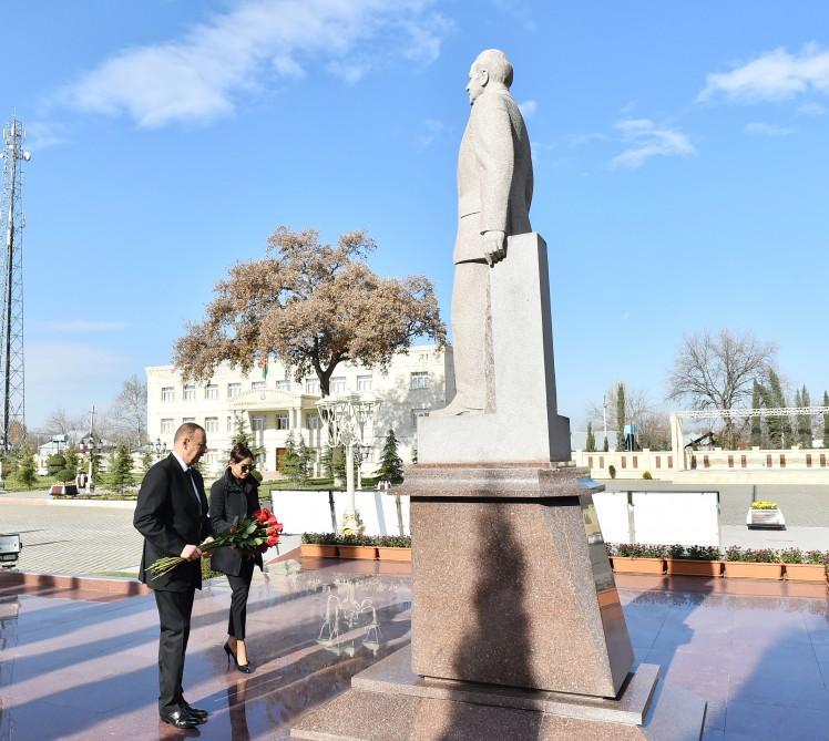 President Aliyev arrives in Aghdam district for visit [PHOTO]
