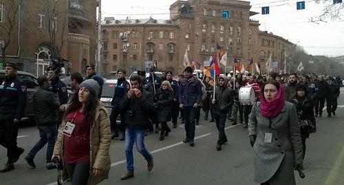 Sasna Tsrer supporters protest against Armenian government