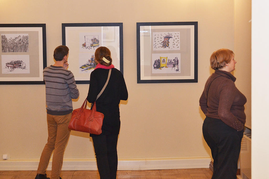 Exhibition by Azerbaijani cartoonist opens in Kyiv [PHOTO]