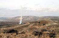 Azerbaijani Army carries out live-fire from anti-aircraft rocket systems &quot;Ildirim&quot;