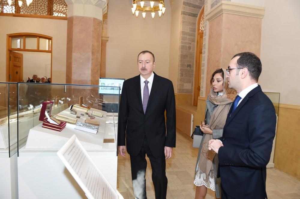 Ilham Aliyev, his spouse view renovated Baylar mosque [PHOTO]