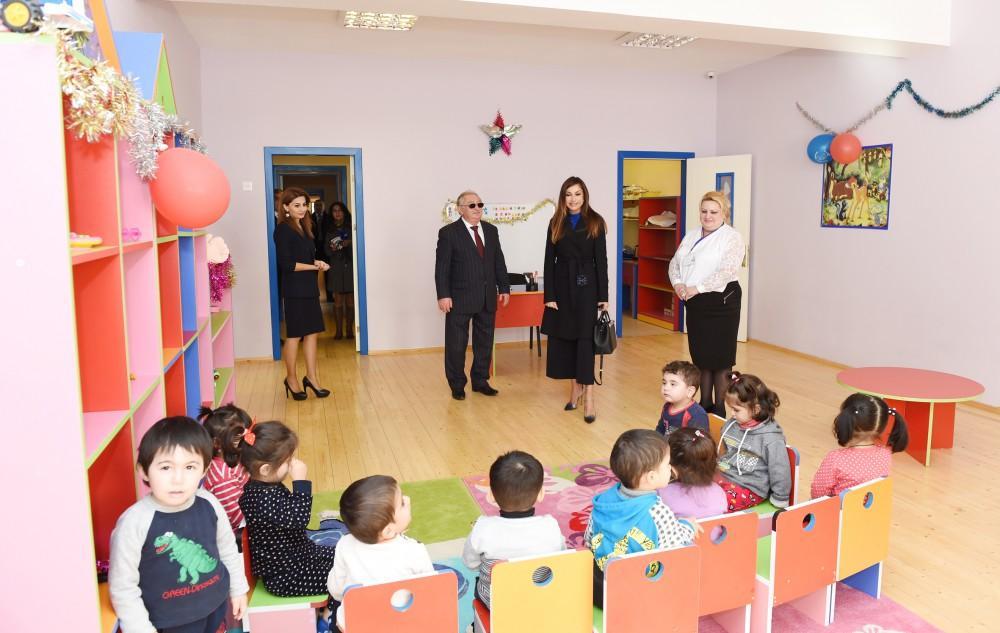 Mehriban Aliyeva views newly-built orphanage-kindergarten in Bina [PHOTO]