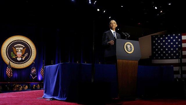 In final address, Obama touts values and prods Trump