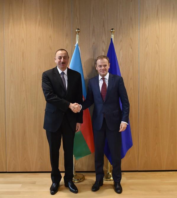President Aliyev holds several meetings in Brussels [UPDATE/ PHOTO]