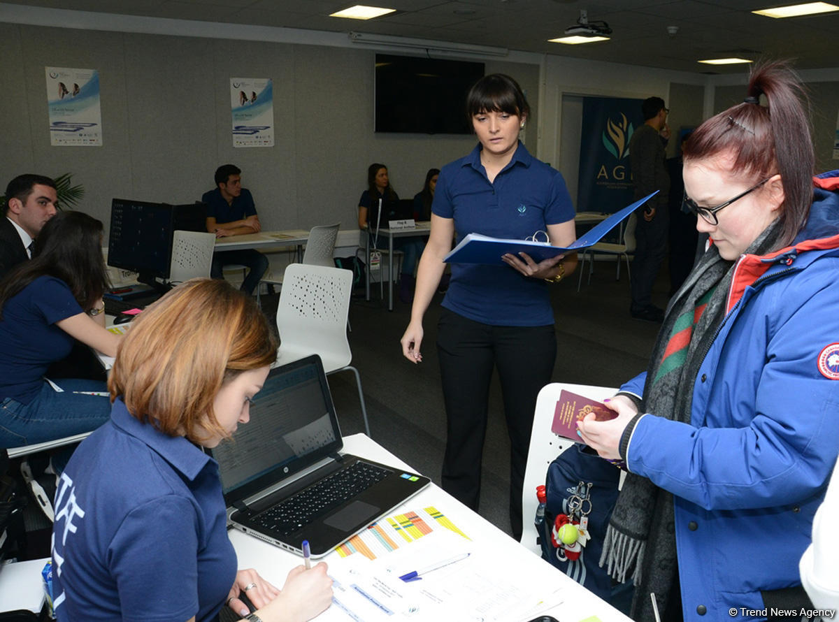 Gymnastics teams getting accredited for Baku World Cup [PHOTO]