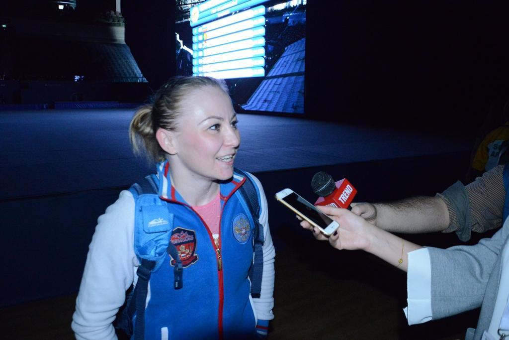 Russian gymnast grabs gold at Baku World Cup tumbling event