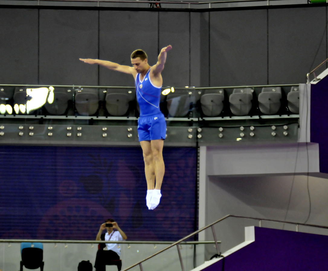 Azerbaijani trampoline gymnast wins silver at FIG World Cup