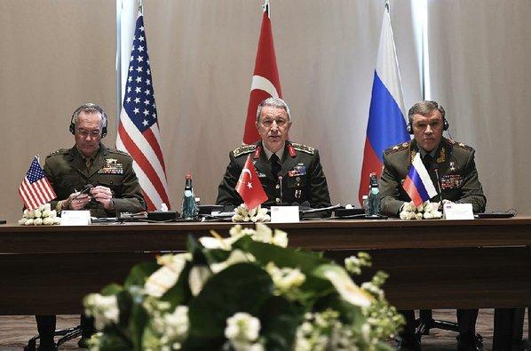 Turkey, Russia, U.S. military chiefs mull Syrian crisis