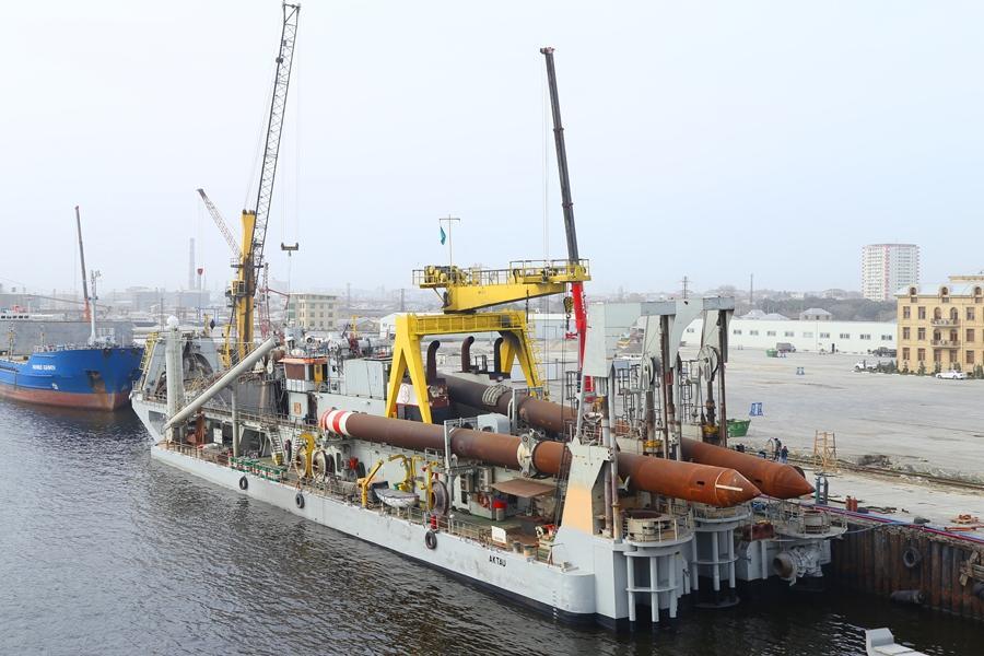 Belgian ship being repaired in Azerbaijan