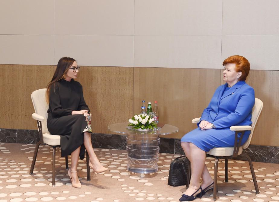 First VP Mehriban Aliyeva holds several meetings in Baku [UPDATE/ PHOTO]