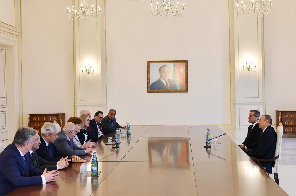 President Aliyev receives delegation of Board of Trustees of Nizami Ganjavi Int’l Center [PHOTO]