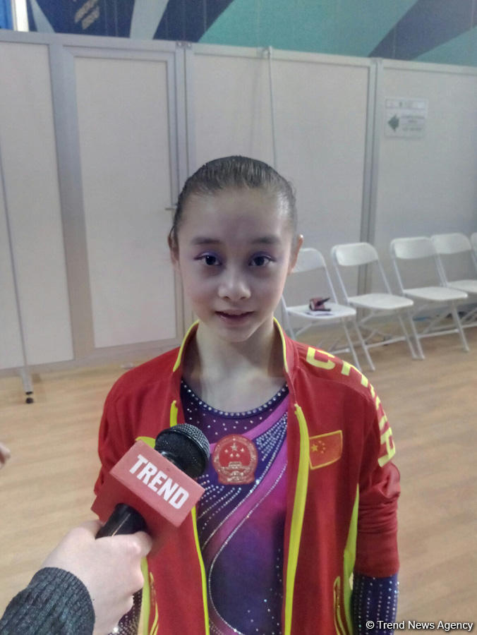 Chinese gymnast aims for first place at Baku World Cup