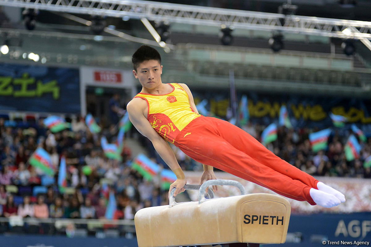 Chinese gymnast wins gold at FIG World Cup in Baku