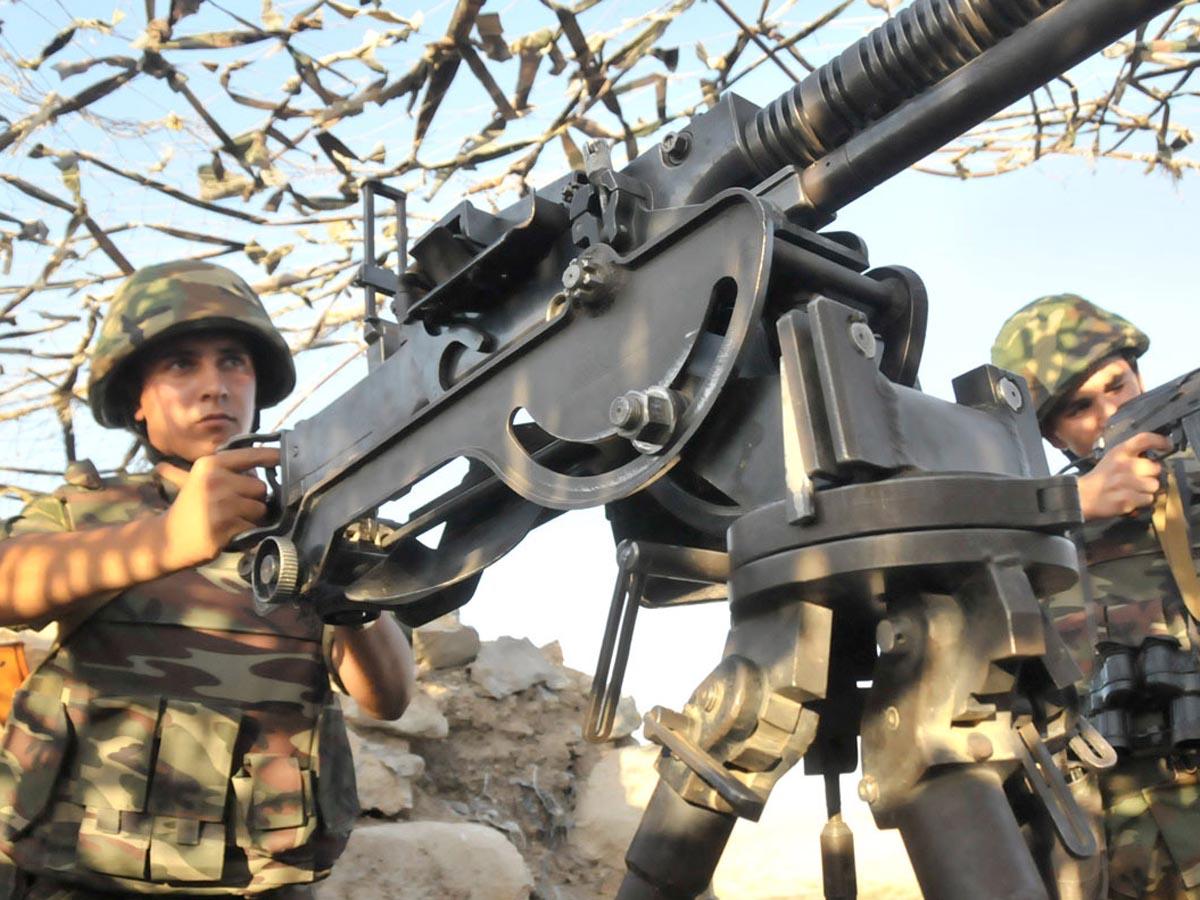 Armenian armed forces fire at Azerbaijani positions with large-caliber machine guns and sniper rifles