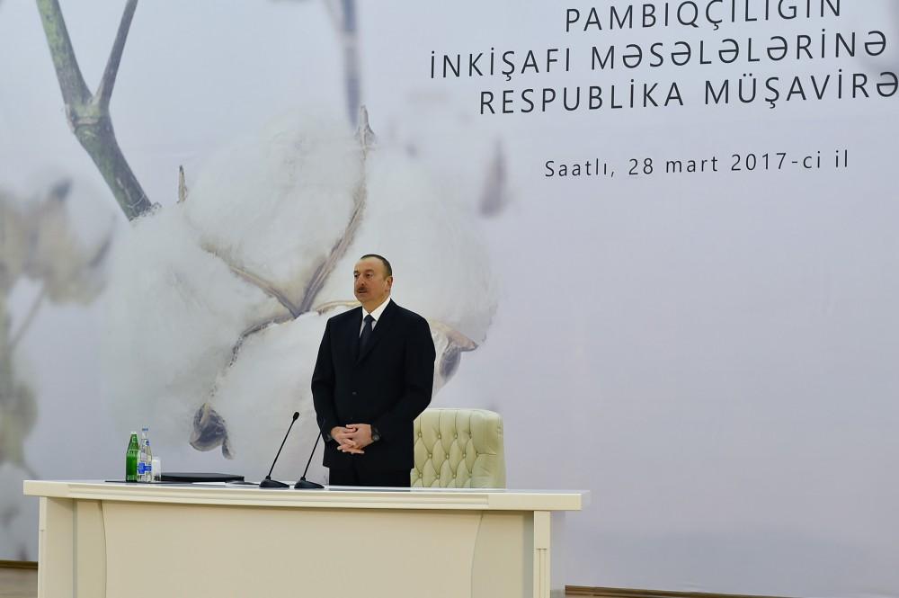 President Aliyev attends conference on development of cotton-growing [UPDATE / PHOTO]