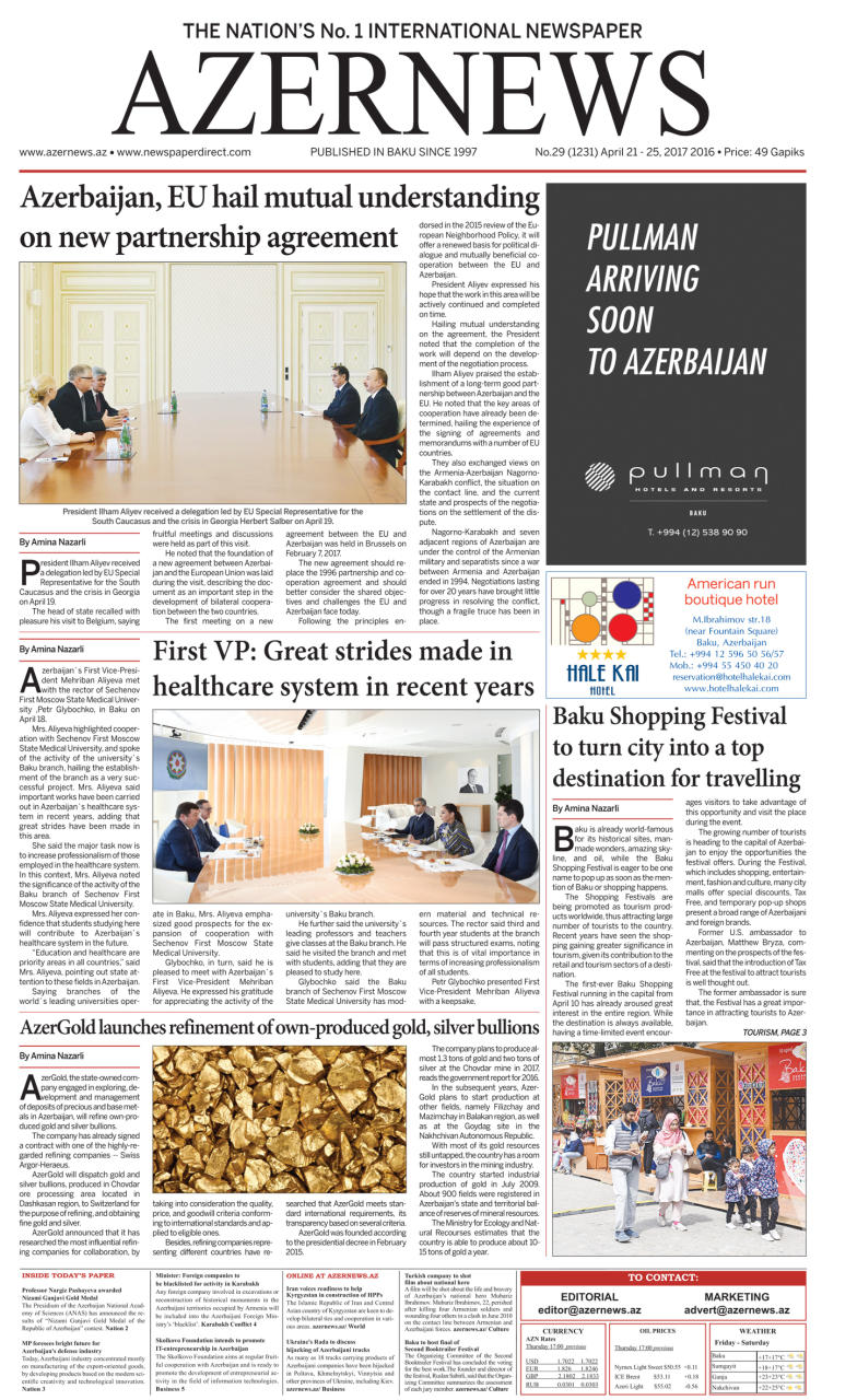 AZERNEWS releases another print issue