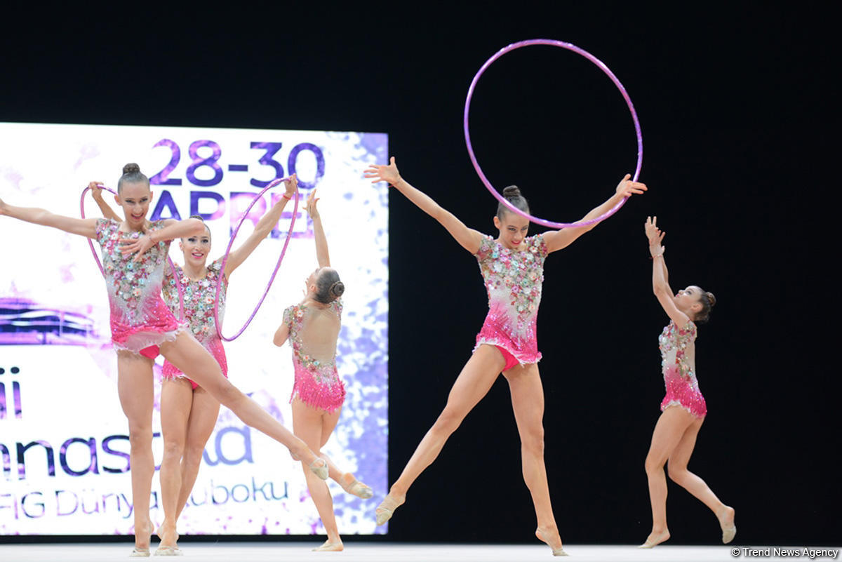 Azerbaijani gymnasts’ team reaches FIG World Cup hoops finals [PHOTO]