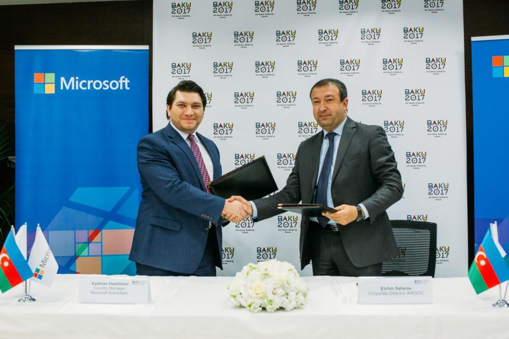 Microsoft becomes official supporter of Baku 2017 [PHOTO]