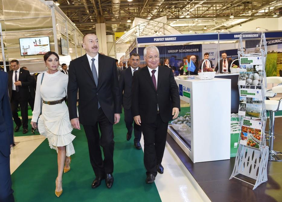 Azerbaijani president, First Lady view World Food Azerbaijan, CaspianAgro exhibitions [UPDATE]