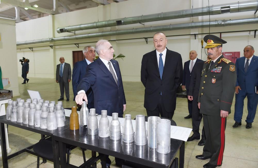 Ilham Aliyev inaugurates RPG ammunition plant in Shirvan [PHOTO]