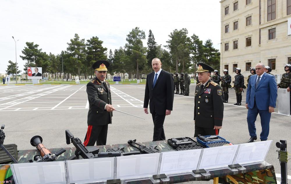 President Aliyev opens Internal Troops` military unit in Shirvan [PHOTO]