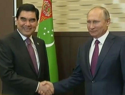 Russian, Turkmen presidents discuss cooperation