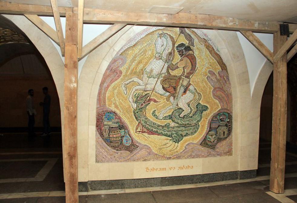 Mosaic walls of Nizami subway station restored [PHOTO] - Gallery Image