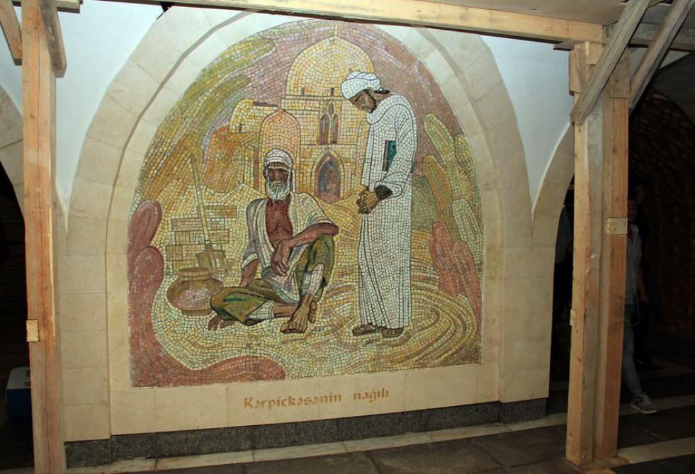 Mosaic walls of Nizami subway station restored [PHOTO]