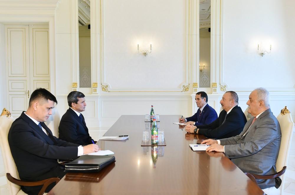 President Ilham Aliyev receives Deputy Chairman of Cabinet of Ministers of Turkmenistan