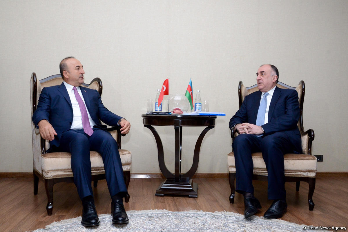 Azerbaijani FM meet with Turkish, Turkmen counterparts in Baku [PHOTO]